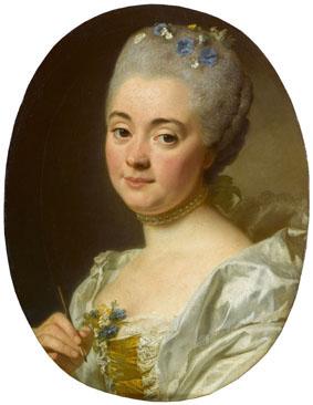 Alexander Roslin Portrait of the artist Marie Therese Reboul wife of Joseph-Marie Vien oil painting picture